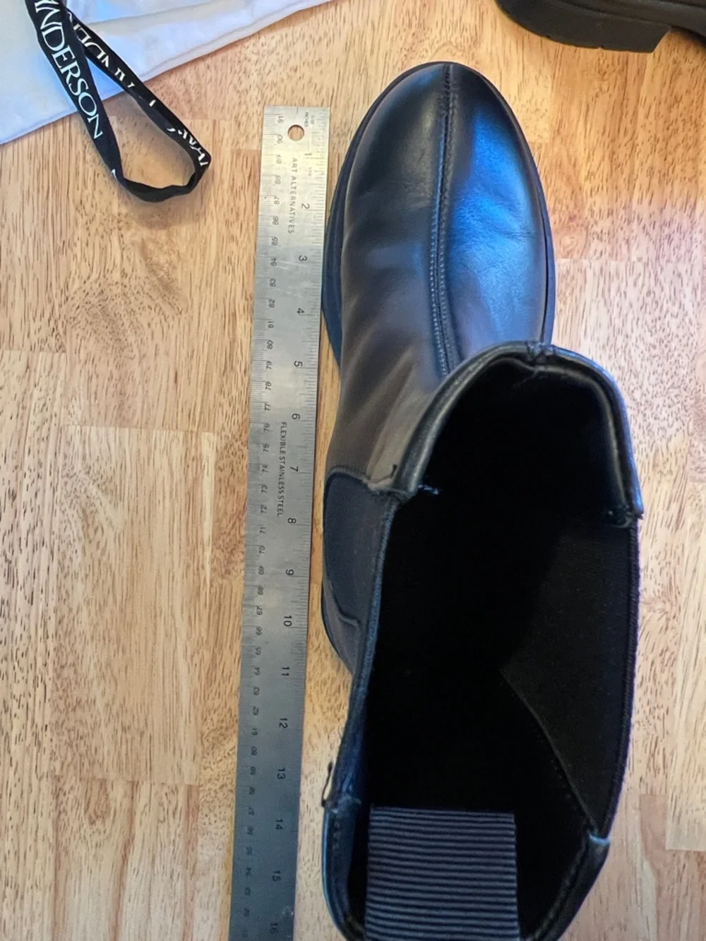 JW Anderson Black Leather Chelsea Boots 38 EU - Picture 14 of 16
